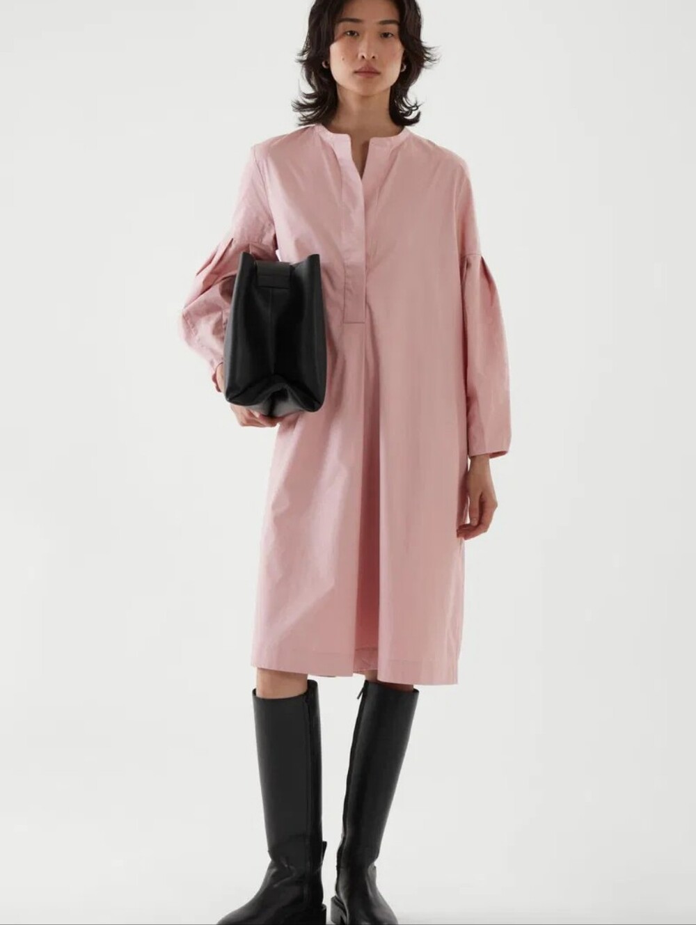 COS PLEATED SHIRT DRESS - Picture 8 of 10